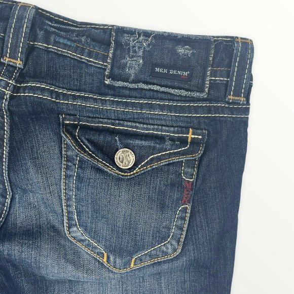 MEK Avondale Mens 30x36 Bootcut Big Stitching Dark - Picture 7 of 12